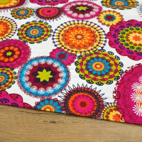 Bavlna režná - Mandala - cena za 10 centimetrov