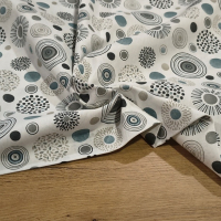 Bavlna režná - Kruhy - cena za 10 centimetrov