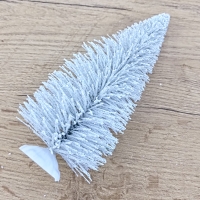 Aplikácia ozdobná Stromček - 16 cm - Biely