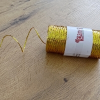 Dekoračný špagát s drôtom - Zlatý
