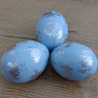 Veľkonočné vajíčka - Modro strieborné tmavšie