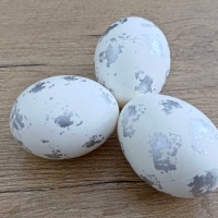 Veľkonočné vajíčka - Bielo strieborné