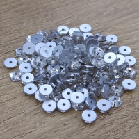 Ozdobné kamienky našívacie - Crystal - 5 mm - Sklo - 100 kusov