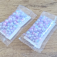 Korálky 3-8 mm - Mix 100 kusov - Perleťové - Odtieň II
