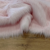 Kožušina umelá - Light Pink - cena za 10 cm, 1500 g/m