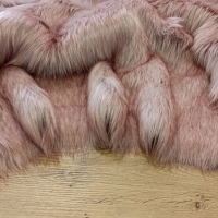 Kožušina umelá - Powder Pink - cena za 10 cm, 1500 g/m