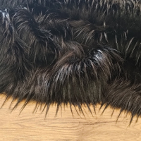 Kožušina umelá - Black New Max - cena za 10 cm, 1500 g/m