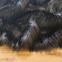 Kožušina umelá - Black New - cena za 10 cm, 1500 g/m