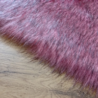 Kožušina umelá - dark Pink - cena za 10 cm, 1500 g/m, 80 mm