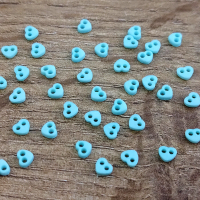 Gombík srdiečko - Tyrkys - 4 mm